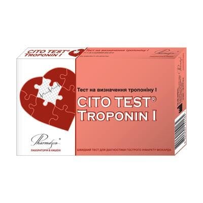 Тест Cito Test Troponin I для визначення тропоніну в крові, 1 штука