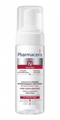 Пінка для вмивання Pharmaceris N Puri-Capiliqmusse ніжна зміцнююча капіляри, для обличчя і шкіри навколо очей, 150 мл