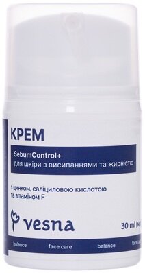 Крем для обличчя Vesna для проблемної шкіри, 30 мл