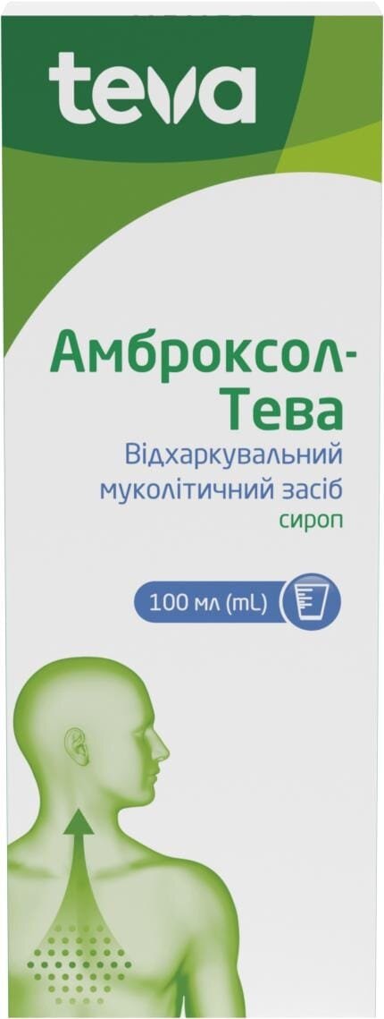 Амброксол-Тева сироп 15 мг/5 мл по 100 мл у флак.