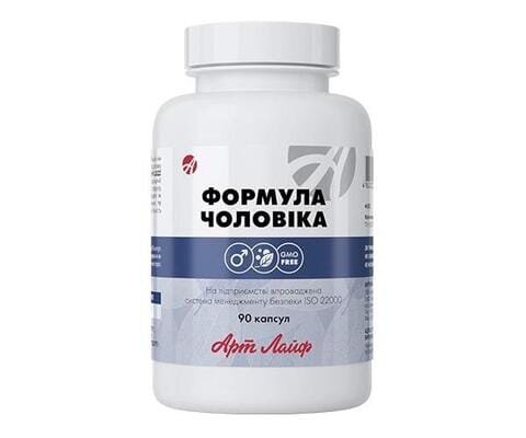 Формула Чоловіка Арт Лайф Натуральний Комплекс для поліпшення потенції, 90 капсул