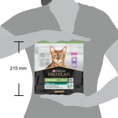 Корм сухий для стерилізованих кішок і котів Purina Pro Plan Sterilised Adult 1+ Cat Turkey з індичкою, 400 г