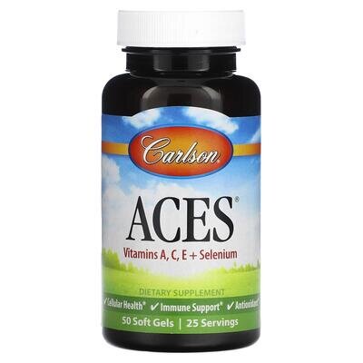 Вітамінно-мінеральний комплекс Carlson Labs Aces + selenium, 50 гелевих капсул