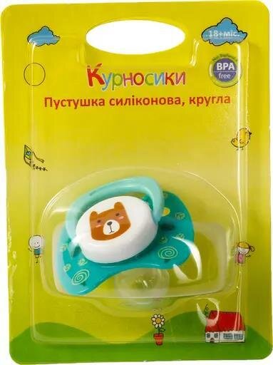 Пустушка силіконова Курносики 7215 кругла від 18 місяців, 1 шт