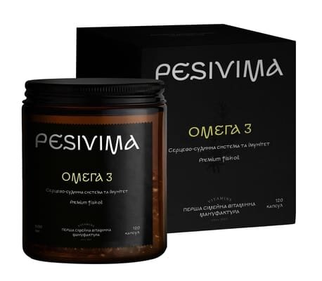 Омега-3 Pesivima Omega 3 Premium fish oil з високим вмістом EPA & DHA капсули по 500 мг №120