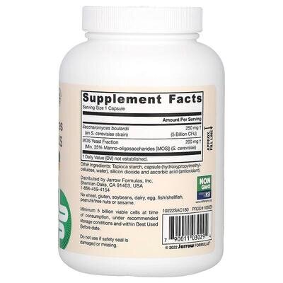 Сахароміцети Буларді Jarrow Formulas Saccharomyces Boulardii+ MOS, 180 капсул