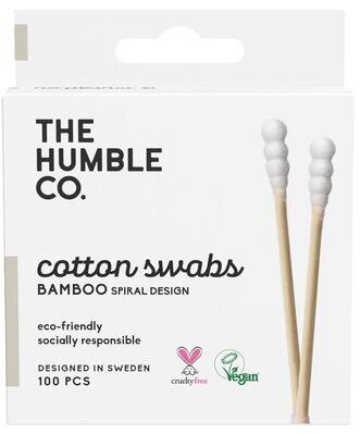 Ватні палички Humble Натуральні спіральні, білі, 100 шт