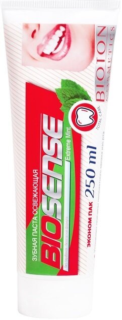Зубна паста Bioton Cosmetics Biosense Extreme Mint, 250 мл