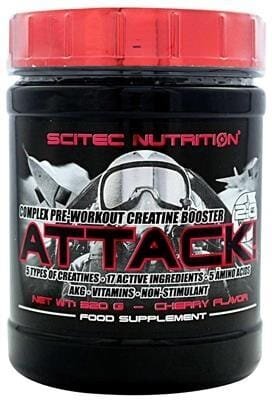 Креатин перед тренировкой Scitec Nutrition ATTACK 2.0, вишня, 320 г
