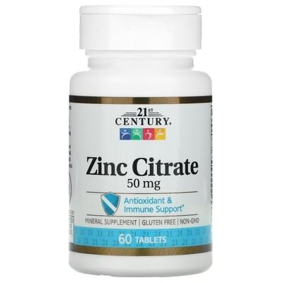 Цинку цитрат NOW Zinc Citrate 50 мг таблеткии №60