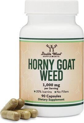 Добавка Double Wood Horny Goat Weed 1000мг (20% icariin), 90 капсул