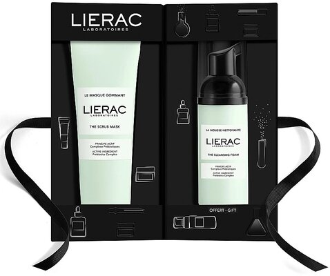 Набір Lierac Cleanser Ready To Go Mask для очищення обличчя (Маска-гоммаж 75 мл + Очищувальний мус 50 мл)