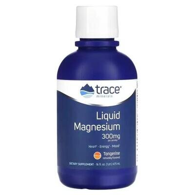Магній Trace Minerals Liquid Magnesium 300 мг зі смаком мандарину розчин, 473 мл