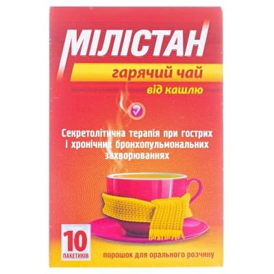 Мілістан гарячий чай від кашлю порошок д/ор. р-ну по 6 г №10 у пак.