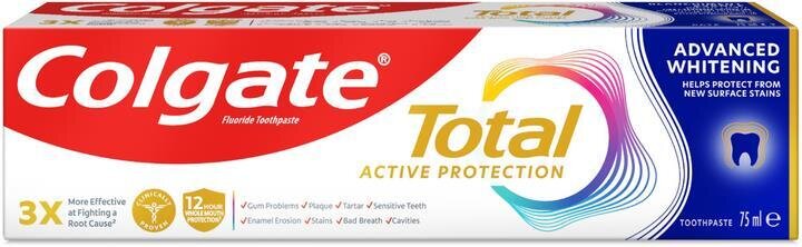 Зубна паста Colgate Total Комплексне відбілювання, 75 мл