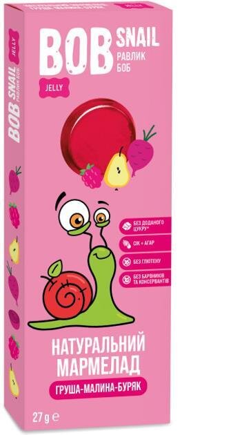 Мармелад Bob Snail Jelly грушево-малиново-буряковий, 27 г