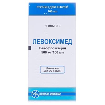 Левоксимед розчин д/інф. 500 мг/100 мл по 100 мл у флак.