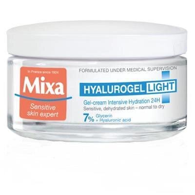 Гель-крем Mixa Hyalurogel для нормальної, зневодненої, чутливої шкіри обличчя, 50 мл