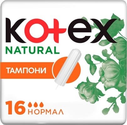 Гігієнічні тампони Kotex Natural Normal, 16 шт