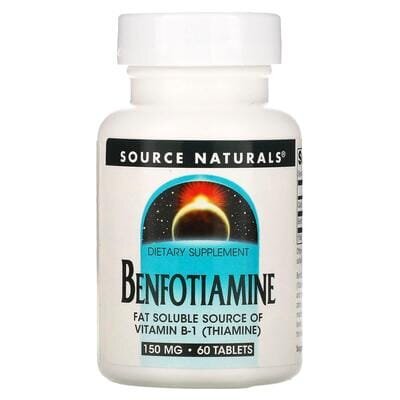 Бенфотіамін Source Naturals Benfotiamine 150 мг, 60 таблеток