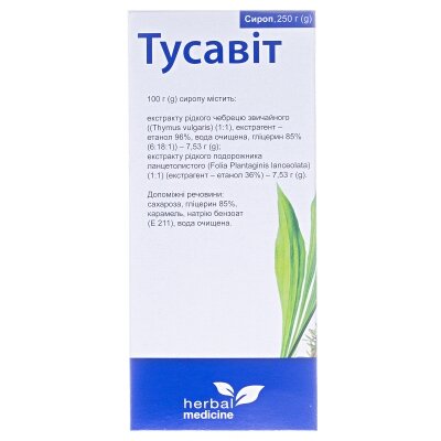 Тусавіт сироп по 250 г у пляш.