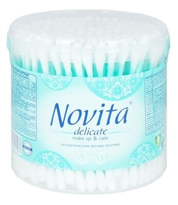 Ватні палички Novita Delicate в коробці, 200 штук