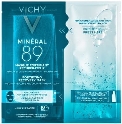 Маска тканинна Vichy Mineral 89 зміцнююча відновлення шкіри обличчя, 29 мл