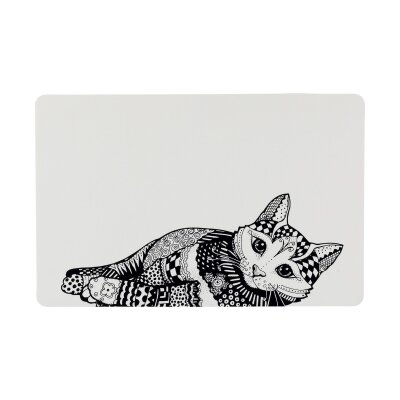 Килимок під миску Trixie 24788 Zentangle для кішок нековзний 44 х 28 см