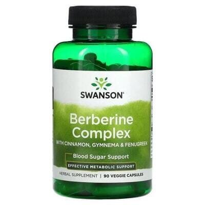 Берберин комплекс Swanson Berberine Complex, 90 вегетаріанських капсул