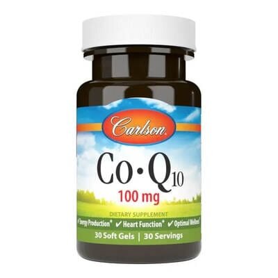Коензим Q10 Carlson Labs CoQ10 100 мг, 30 гелевих капсул