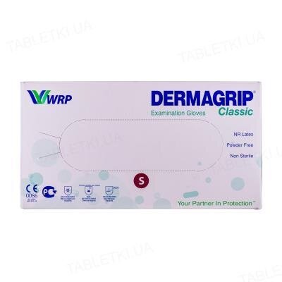 Рукавички оглядові Dermagrip Classic латексні без пудри нестерильні, розмір S, пара
