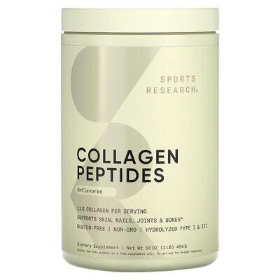 Колаген пептиди Sports Research Collagen Peptides без смаку, 454 г