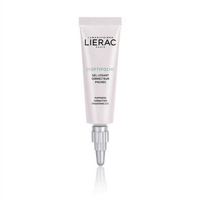 Гель для контуру очей Lierac Dioptipoche розгладжуючий, корекція мішків під очима, 15мл
