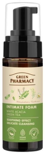 Пінка для інтимної гігієни Green Pharmacy Біла акація і зелений чай, 150 мл