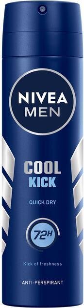 Дезодорант-антиперспірант спрей Nivea Men Cool Kick 72h (82883), 150 мл