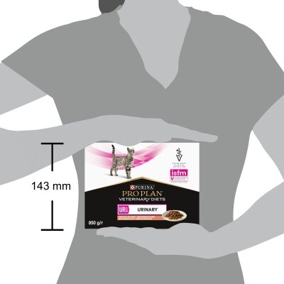 Корм вологий Purina Pro Plan Veterinary Diets UR Urinary для кішок при захворюванні сечостатевої системи, з лососем, 10 штук по 85 г