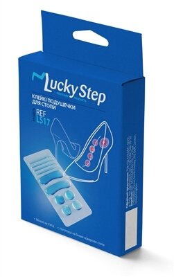 Подушечки клейкі Lucky Step LS17 для стопи гелеві, розмір універсальний, 10 штук