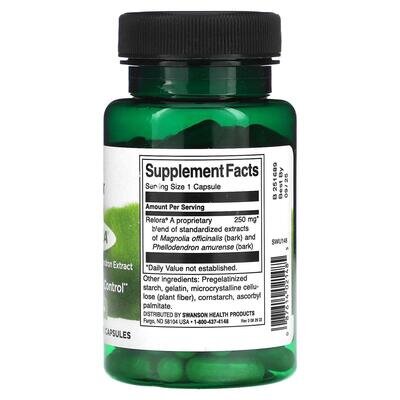 Релора Swanson Relora (Patented Magnolia & Phellodendron Extract) 250 мг, 90 капсул