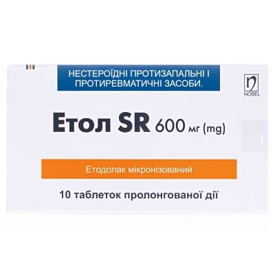 Етол SR таблетки прол./д. по 600 мг №10