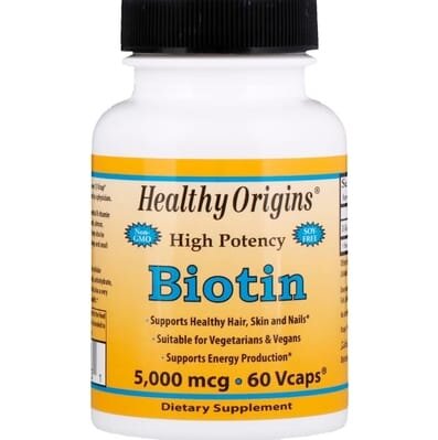 Біотин Healthy Origins Biotin 5000 мкг, 60 капсул