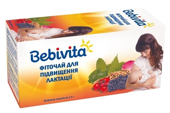 Фіточай Bebivita для підвищення лактації, 20 фільтр-пакетів по 1,5 г