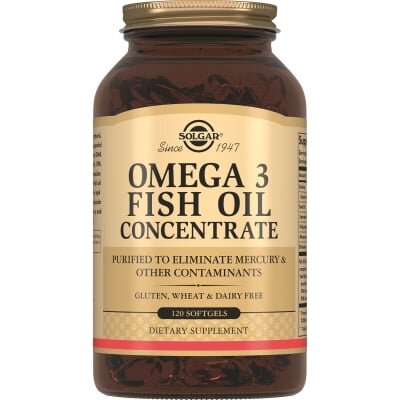 Омега-3 Концентрат риб'ячого жиру Solgar Omega-3 Fish Oil Concentrate м'які капсули №120
