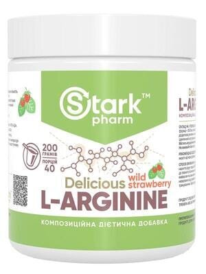 Аргінін Stark Pharm Stark L-Arginine смак полуниці та малини, 200 г