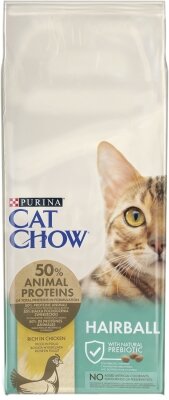 Корм сухий для кішок Purina Cat Chow Hairball з куркою, 15 кг