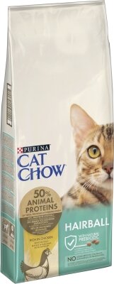 Корм сухий для кішок Purina Cat Chow Hairball з куркою, 15 кг
