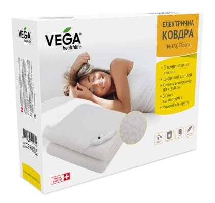 Електроковдра Vega TH1XC фліс, 150 см х 80 см