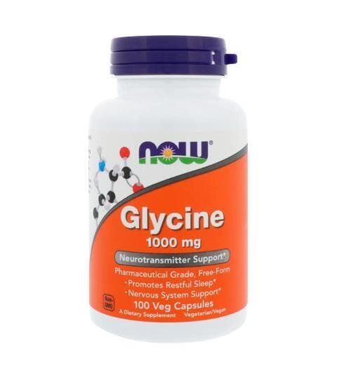 Гліцин NOW Glycine 1000 мг вег. капсули №100