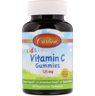 Вітамін С для дітей Carlson Labs Kid's Vitamin C Gummies 125 мг зі смаком апельсина, 60 жувальних цукерок