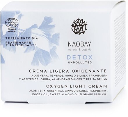 Крем для обличчя Naobay Detox Light легкий кисневий, 50 мл