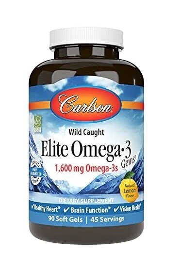 Омега-3 Carlson Labs Elite Omega-3 Gems, лимон, 90 желатинових капсул